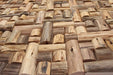 11 PCS Arched Natural Wood Moaic Wall Tile 3D Solid Wooden Wallboard Backsplash DQ180 - My Building Shop