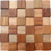 11 PCS Natural Wood Moaic Wallboard 3D Solid Wooden Backsplash Wall Tile DQ181 - My Building Shop