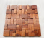 11 PCS Natural Teak Wood Moaic Tile 3D Solid Wooden Wallboard Backsplash DQ182 - My Building Shop