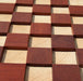 11 PCS Natural Red Mix Original Wood Moaic Tile 3D Solid Wooden Panel Backsplash Wall Tiles DQ147 - My Building Shop