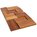 6 PCS Natural Teak Wood Mosaic Backsplash 3D Wooden Pattern Panel Wall Tile DQ117 - My Building Shop