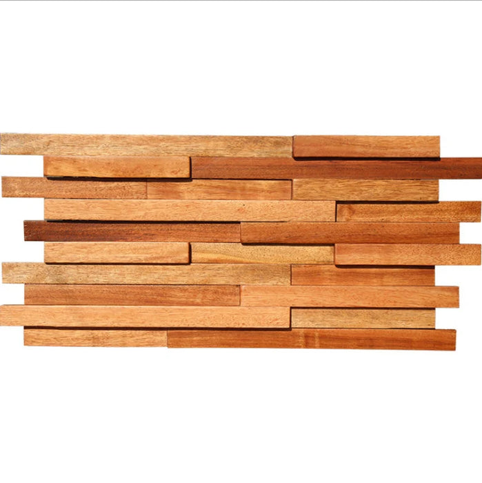 Rustique 3d Interlocking Pattern Brick Interlocking Wood Wall Tile 3D Pattern Panel Solid Wooden Mosaic ...