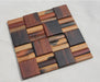 11 PCS Natural Wood Tile Backsplash 3D Pattern Panel Ancient Boat Wooden Mosaic Wall Tiles DQ034 - My Building Shop