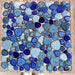 5 PCS Glazed Macaroon Light Navy Dark Blue Pebble Porcelain Mosaic Kitchen Backsplash Tile PPMTs304 Bathroom Ceramic Wall Tiles - My Building Shop
