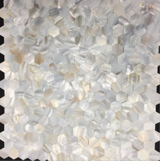2mm Thickness Groutless Seamless Hexagon Mother Of Pearl Tile White Shell Mosaic Kitchen Backsplash MOPSL002 - My Building Shop