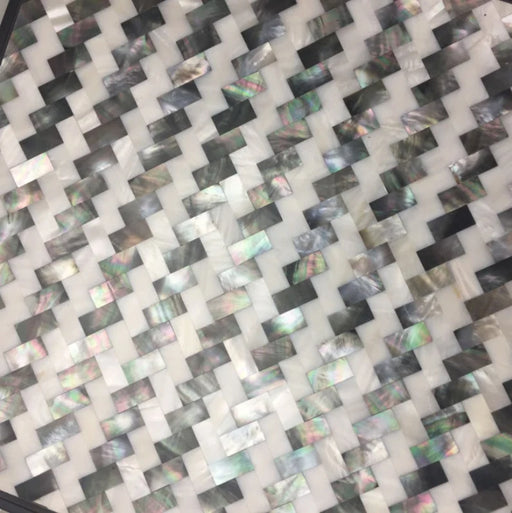 8mm Thickness Seamless Weave Black Lip White Mother Of Pearl Shell Tile Kitchen Backsplash Bathroom Wall Mosaic MOPSL017 - My Building Shop