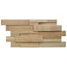 6 PCS Interlocking Natural Wood Wall Tile 3D Solid Wooden Wallboard Backsplash Mosaic DQ203 - My Building Shop