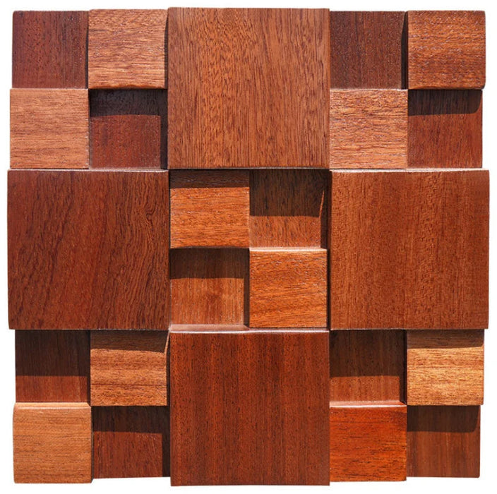 11 PCS Natural Wood Moaic Wall Tile Backsplash 3D Wooden Wallboard Tiles DQ199 - My Building Shop