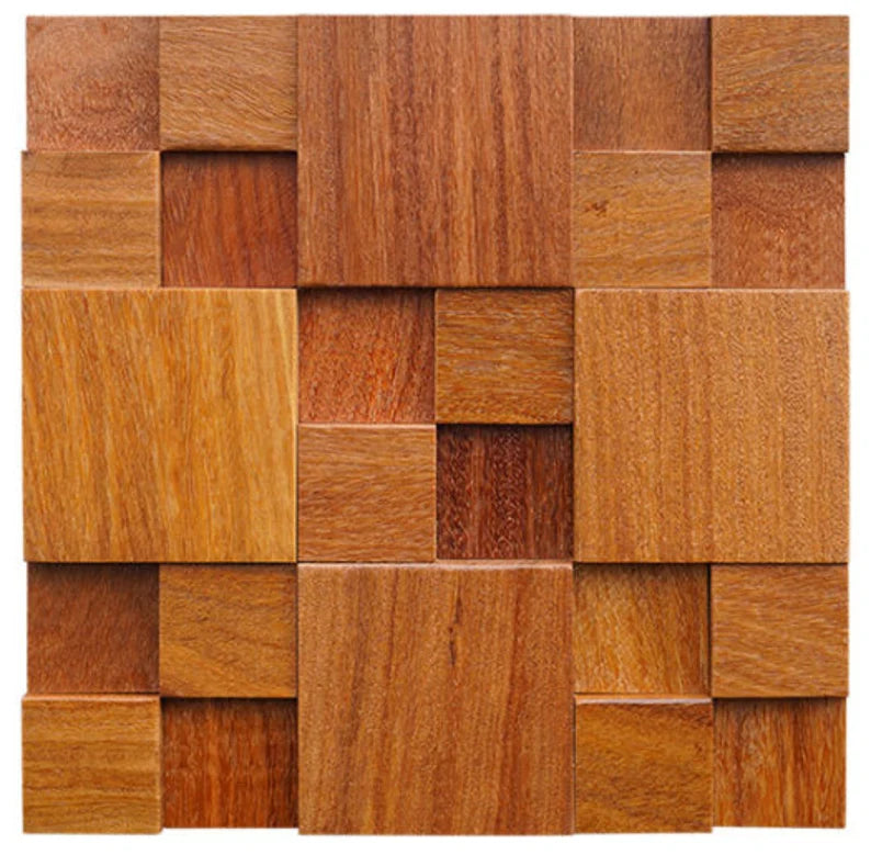 Natural Wood Mosaic Backsplash 3D Wooden Wallboard Tile DQ201 — My ...