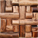 11 PCS Arched Natural Wood Moaic Wall Tile 3D Solid Wooden Wallboard Backsplash DQ180 - My Building Shop
