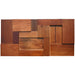 6 PCS Solid Wood Wall Panel 3D Natural Wooden Pattern Mosaic Backsplash Tile DQ138 - My Building Shop