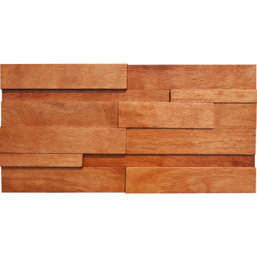 6 PCS Natural Wood Tile Backsplash 3D Pattern Panel Wooden Mosaic Wall Tiles DQ083 - My Building Shop