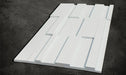 6 PCS Natural White Wood Wall Tile 3D Solid Wooden Pattern Panel Mosaic Backsplash Tiles DQ098 - My Building Shop