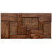 6 PCS Walnut Color Natural Rattan Mix Oak Mosaic 3D Solid Wood Backsplash Wall Tile DQ114 - My Building Shop