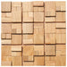 11 PCS Ancient Solid Wood Mosaic Backsplash 3D Pattern Panel Wooden Wall Tile DQ091 - My Building Shop