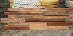 4 PCS Natural Wood Wall Backsplash Tile 3D Wooden Pattern Panel Ancient Boat Mosaic DQ112 - My Building Shop