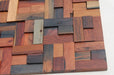 11 PCS Ancient Boat Wood Backsplash Tile 3D Pattern Panel Solid Wooden Mosaic Wall Tiles DQ063 - My Building Shop