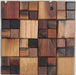 11 PCS Ancient Boat Wood Wall Tile Backsplash 3D Pattern Panel Wooden Mosaic Tiles DQ035 - My Building Shop