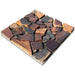11 PCS Ancient Old Boat Wood Wall Tile Backsplash 3D Pattern Panel Solid Wooden Mosaic Tiles DQ043 - My Building Shop