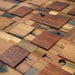 11 PCS Natural Ancient Old Boat Wood Tile Backsplash 3D Pattern Panel Wooden Mosaic Wall Tiles DQ021 - My Building Shop