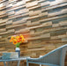 5 PCS Brick Interlocking White Oak Wood Tile 3D Pattern Panel Wooden Mosaic Wall Tiles Backsplash DQ016 - My Building Shop
