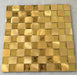 Self Adhesive Gold Glass Mirror Tile Backsplash Brushed Metal Alunimum Mosaic Wall Tiles JYX001 - My Building Shop