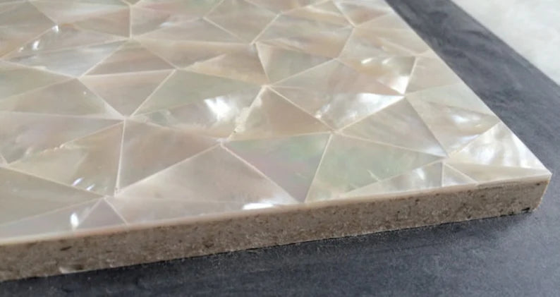 8mm Thickness Seamless Luxury Triangle White Lip Mother Of Pearl Mosaic Kitchen Backsplash Bathroom Shell Wall Board Tile MOPSL088 - My Building Shop