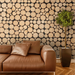 6 PCS China Fir Wood Wallboard 3D Round Wooden Mosaic Backsplash Wall Tile DQ173 - My Building Shop